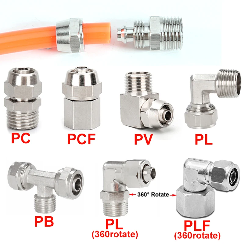 Compression Fitting Brass - تركيبات هوائية نحاسية تركيب الهواء OD