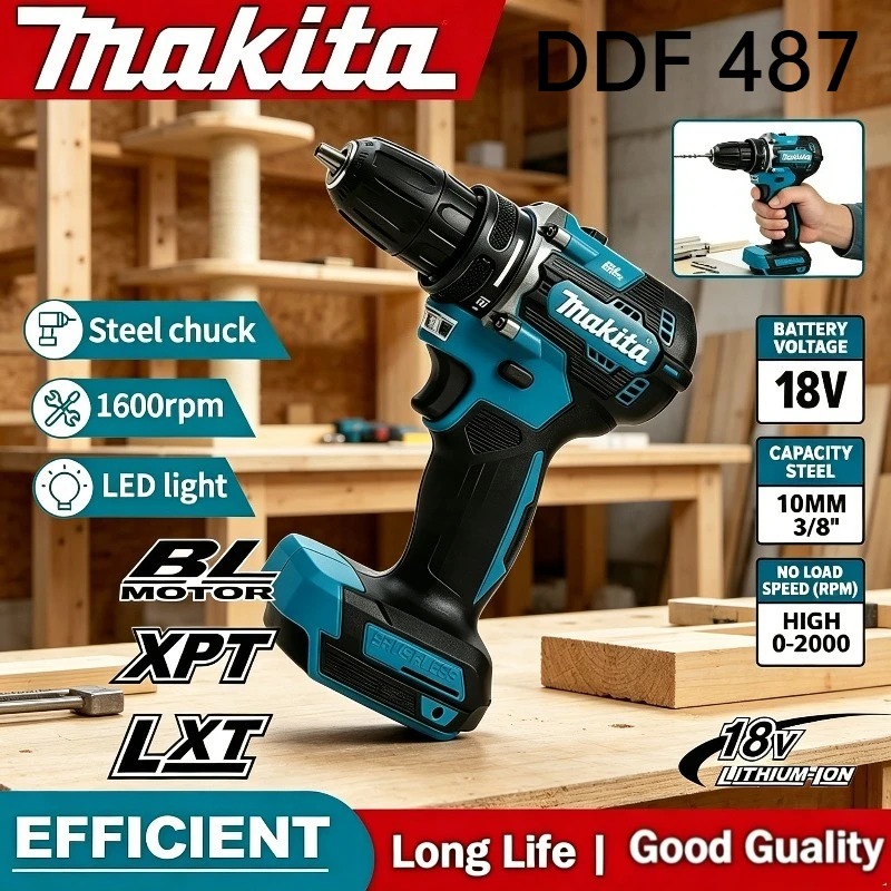 ماكيتا DDF487 18V مثقاب لاسلكي - مراجعة Makita Drill Ddf484 وسعره