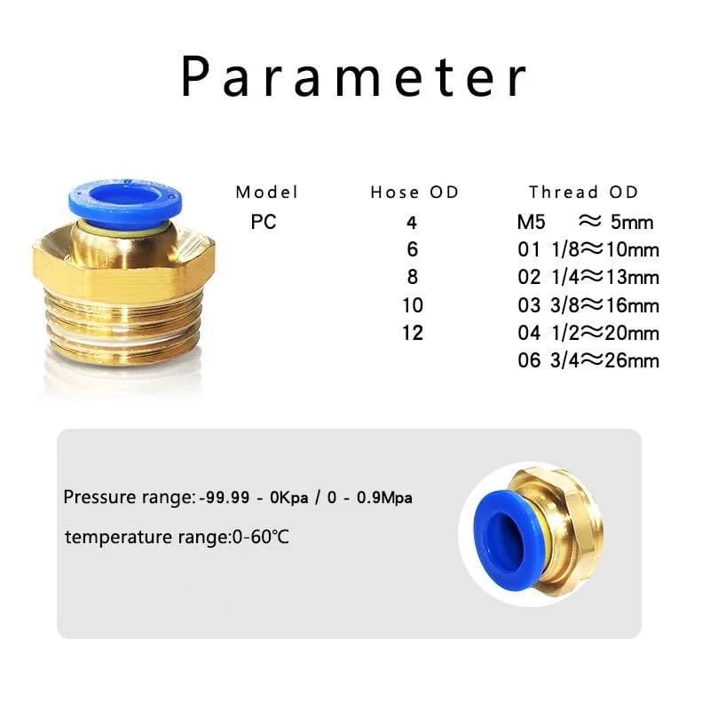 10/50 قطعة تركيب هوائي موصل ال - مراجعة Compression Fitting Brass وسعره